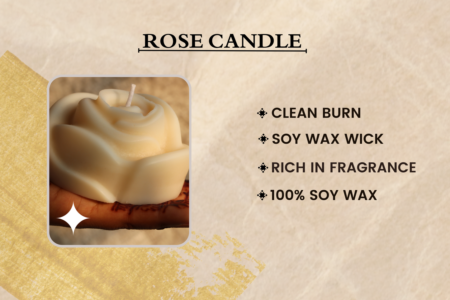 Rose flower Candles